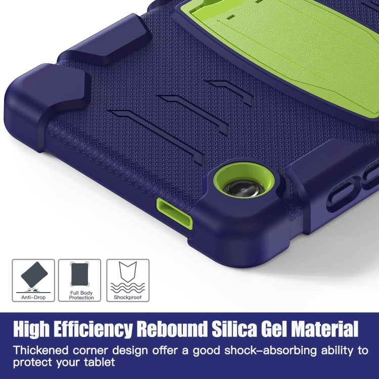 Samsung Galaxy Tab A9 3-layer protection screen frame showcasing hard PC covers and soft silicone shell for comprehensive protection.